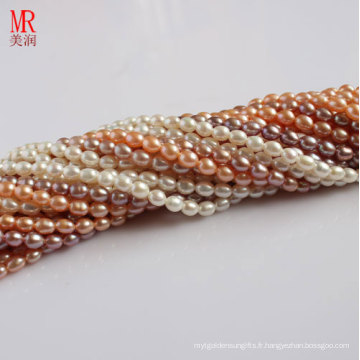 6-7mm AAA Rice Shape Freshwater Pearl Strand